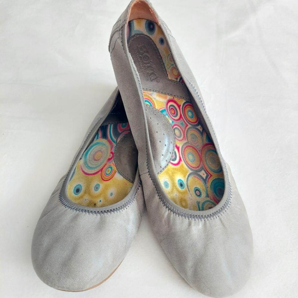 Born Julianne Ballet Flats—Gray Leather